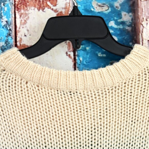 Women's Lush Color Block Oversized Sweater Crochet SMALL Multicolor - Picture 8 of 10